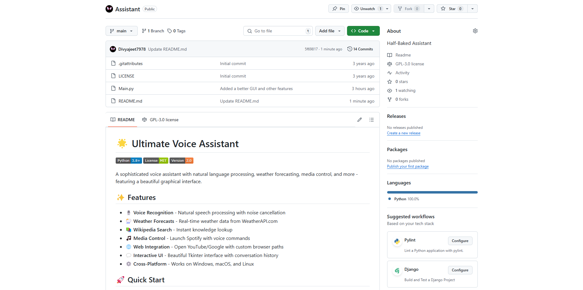 Python-based voice assistant