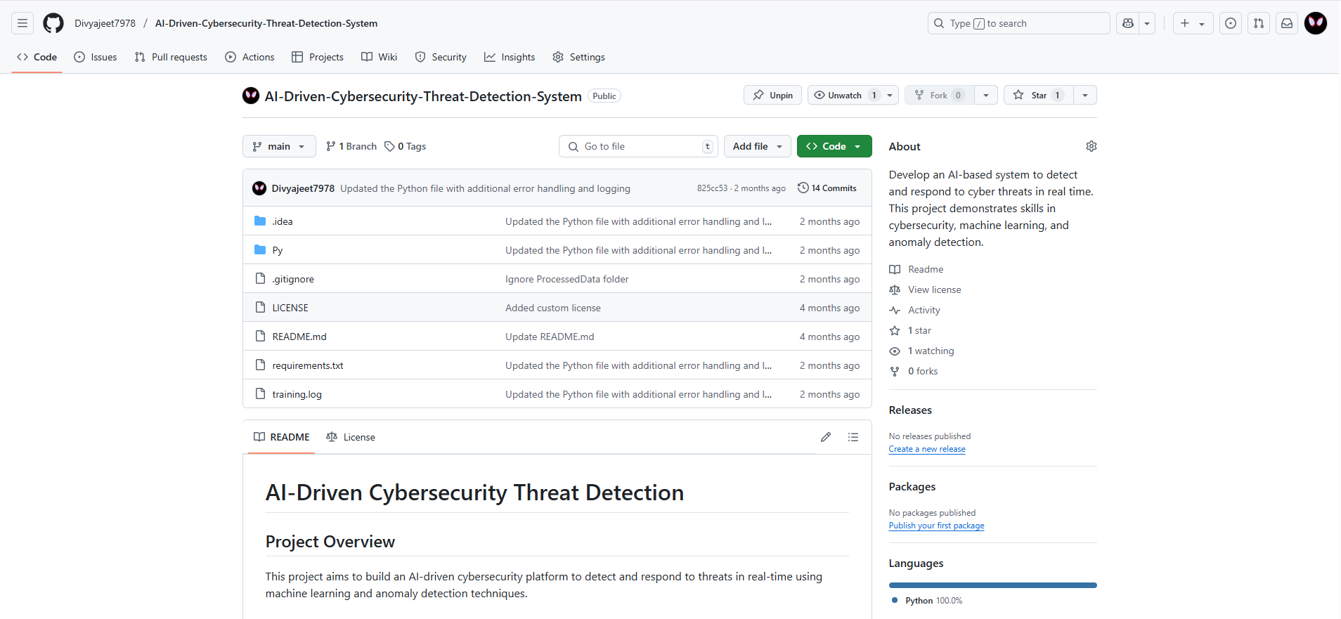 AI Cybersecurity System