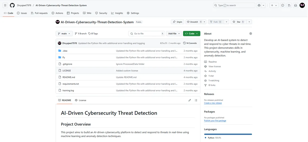 AI Cybersecurity System